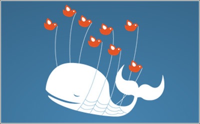 Balea azul que indicaba que Twitter estaba sobrecargado